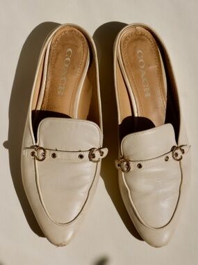 Coach Mules - ivory